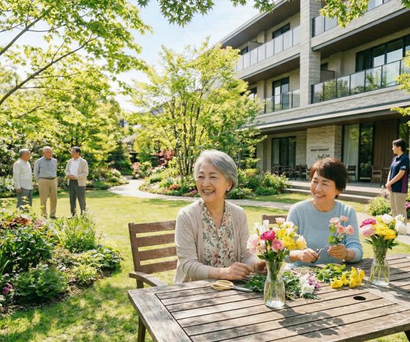 中庭でのひととき